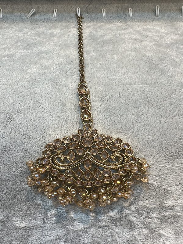 Champagne Antique Gold Maang Tikka