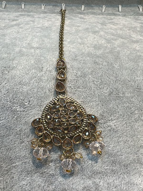 Champagne Antique Gold Maang Tikka