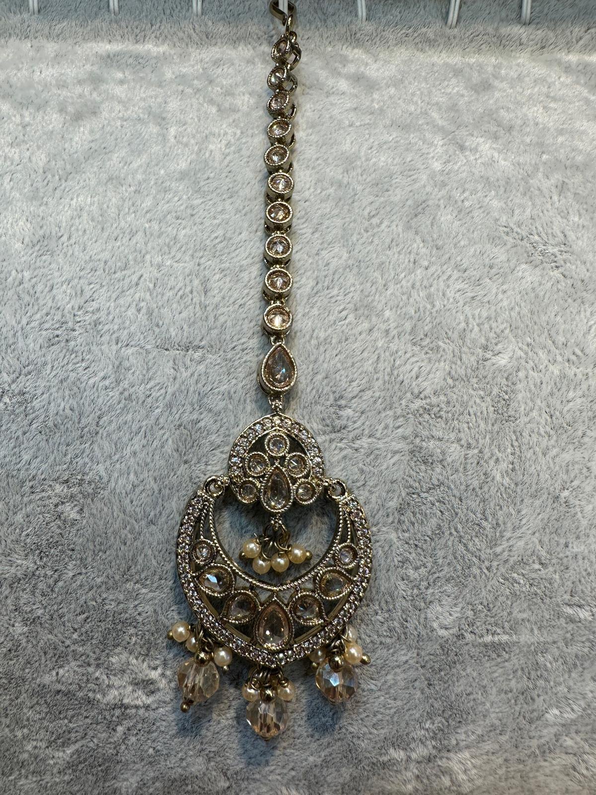 Champagne Antique Gold Maang Tikka