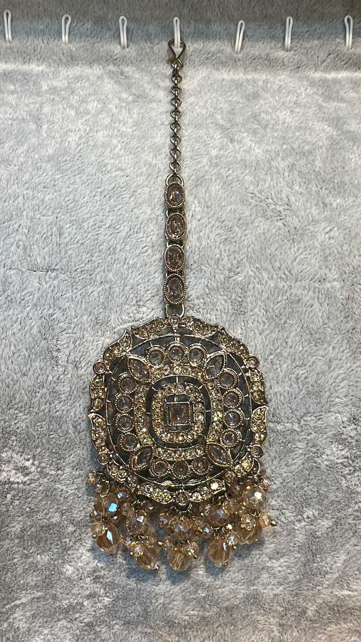 Champagne Antique Gold Maang Tikka
