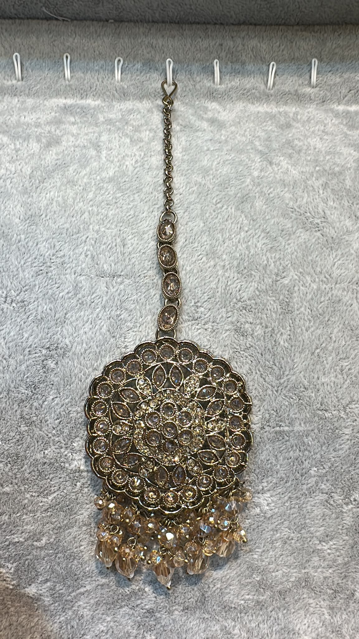 Champagne Antique Gold Maang Tikka