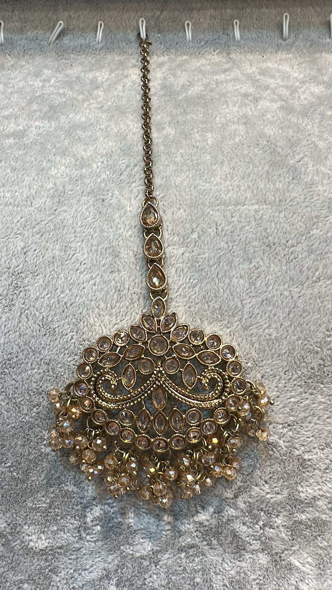 Champagne Antique Gold Maang Tikka