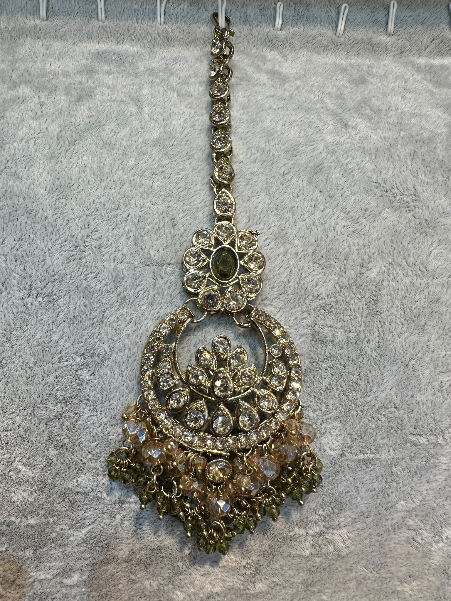 Champagne Antique Gold Maang Tikka